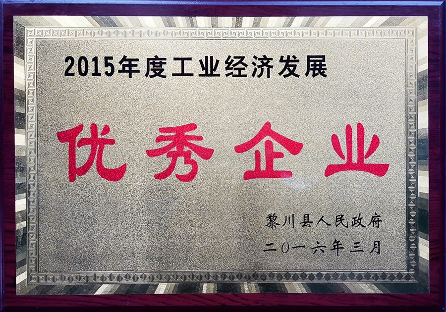 2015年度工业经济发展优秀企业